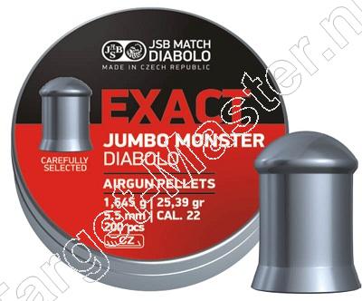 JSB  -  Luchtdruk Kogeltjes  -  kaliber 5.50mm / .22  -  EXACT JUMBO MONSTER  -  inhoud 200